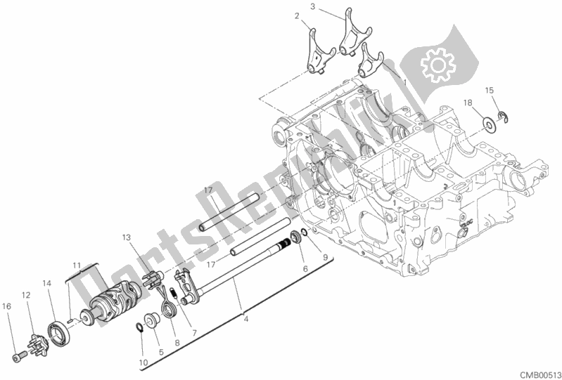 Alle onderdelen voor de Schakelnok - Vork van de Ducati Superbike Panigale V4 S Corse 1100 2019